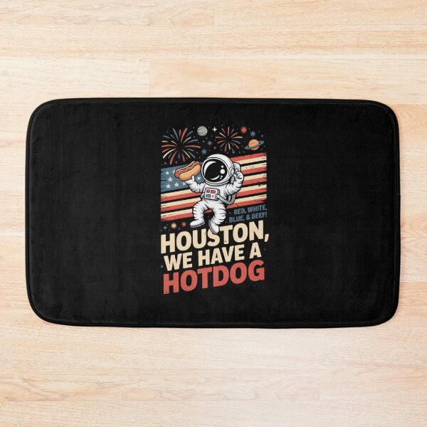 Item preview, Houston We Have A Hotdog Astronaut 4th of July Space designed and sold by SuperAndSocial.