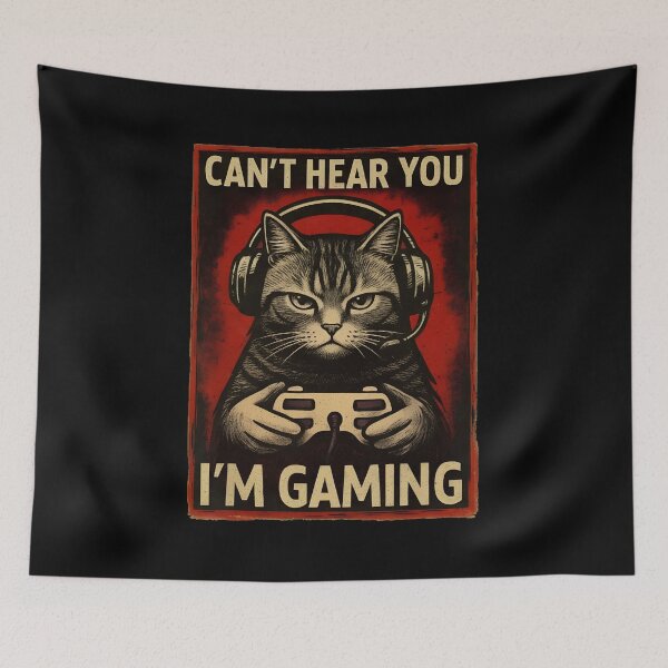Item preview, Cant Hear You Im Gaming Cat Gamer Gift designed and sold by StranHabesre51.