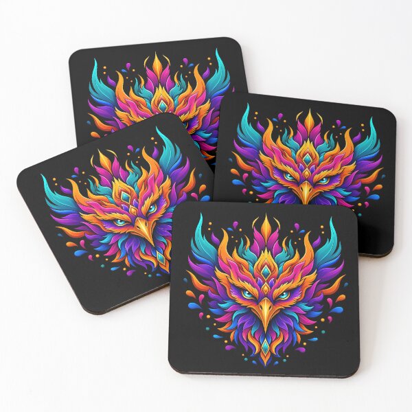 Item preview, Electric Neon Phoenix Rising Spirit Bird Art designed and sold by LuisWorks.
