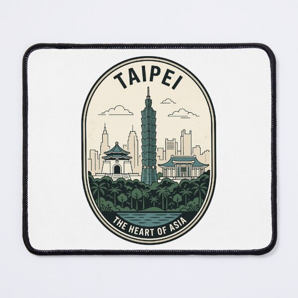 Item preview, Taipei Taiwan Skyline Vintage Travel Badge designed and sold by k3rstman1.