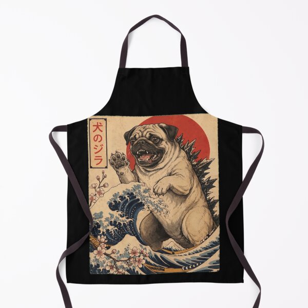 Item preview, Pug Dogzilla Japanese Wave Art Dog Owner designed and sold by TerryConnells.