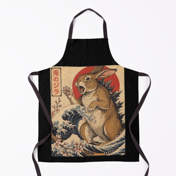 Item preview, Rabbitzilla Japanese Wave Art Animal Rabbit Lover designed and sold by TerryConnells.