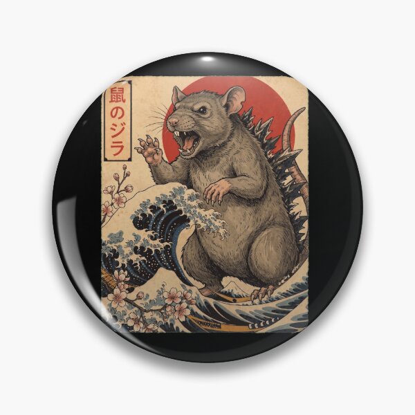 Item preview, Ratzilla Japanese Wave Art Animal Rat Lover designed and sold by TerryConnells.