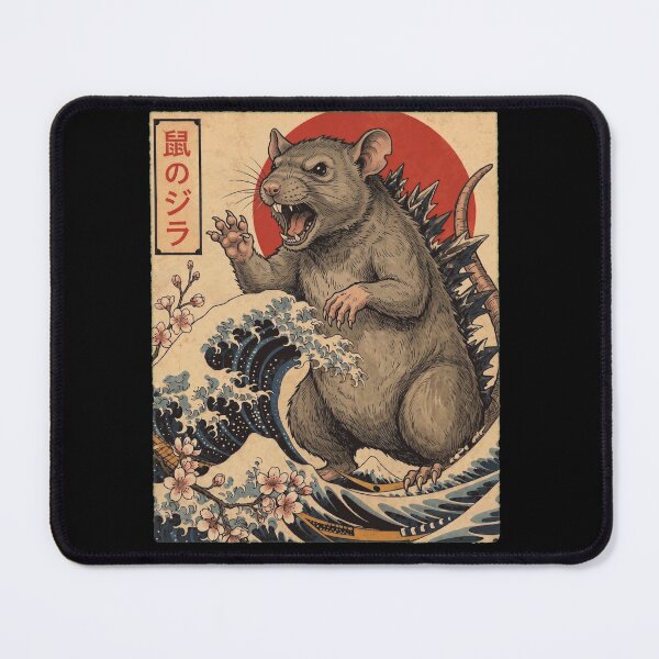 Item preview, Ratzilla Japanese Wave Art Animal Rat Lover designed and sold by TerryConnells.