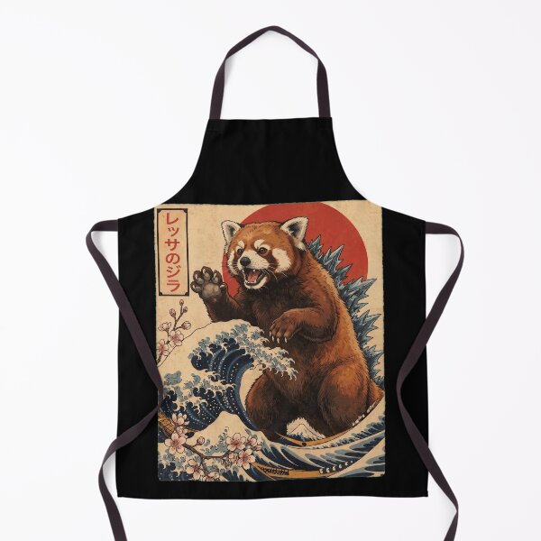 Item preview, Red Pandazilla Japanese Wave Art Animal Red Panda Lover designed and sold by TerryConnells.