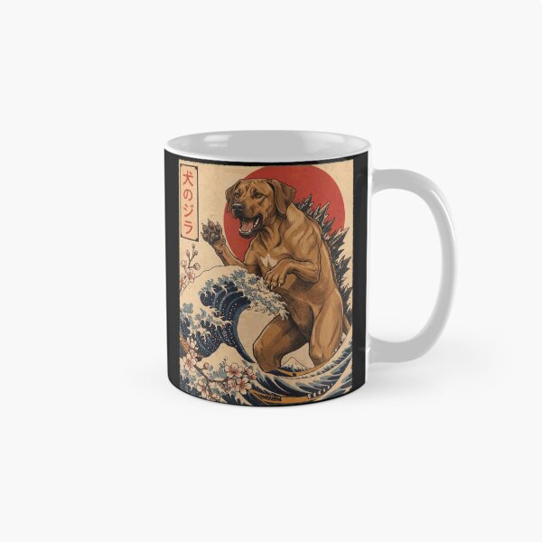 Item preview, Rhodesian Ridgeback Dogzilla Japanese Wave Art Dog Owner designed and sold by TerryConnells.