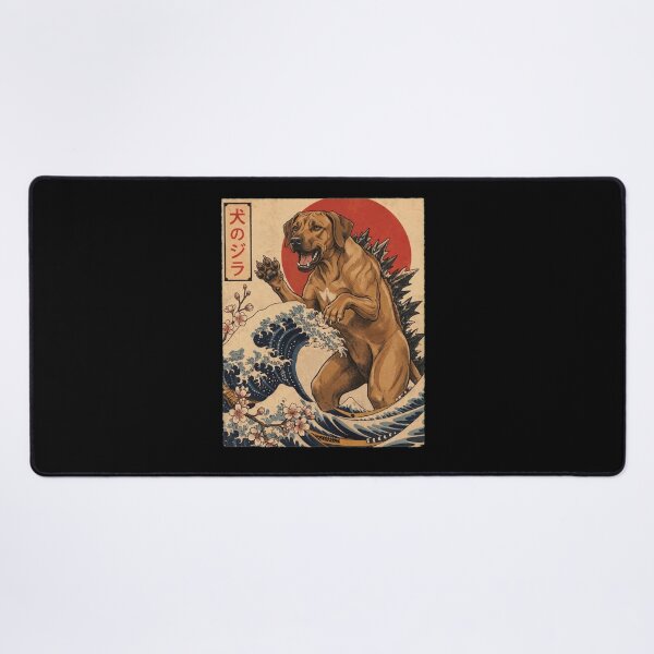 Item preview, Rhodesian Ridgeback Dogzilla Japanese Wave Art Dog Owner designed and sold by TerryConnells.