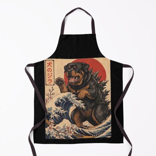 Item preview, Rottweiler Dogzilla Japanese Wave Art Dog Owner designed and sold by TerryConnells.