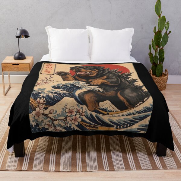 Item preview, Rottweiler Dogzilla Japanese Wave Art Dog Owner designed and sold by TerryConnells.