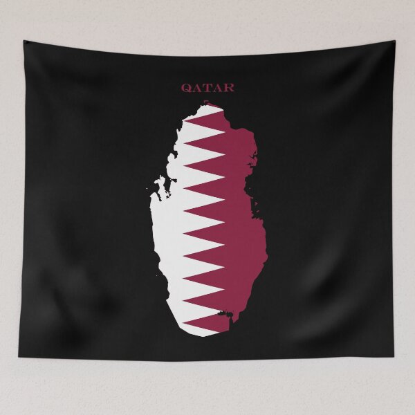 Item preview, Qatar Map Flag Silhouette Middle East Travel Pride Gift designed and sold by NTGUILTY.