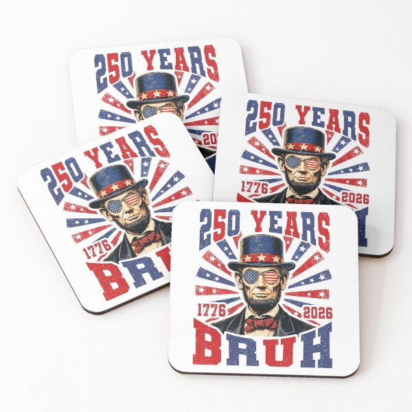 Item preview, 250 Years Bruh Funny 4th of July Abraham Lincoln USA Flag designed and sold by BlightedArt.