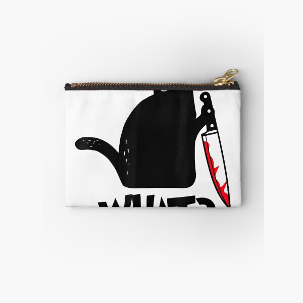 Item preview, Cat-What-Funny-Black-Cat-Shirt,-Murderous-Cat-with-Knife-T-Shirt designed and sold by SubStudio97.