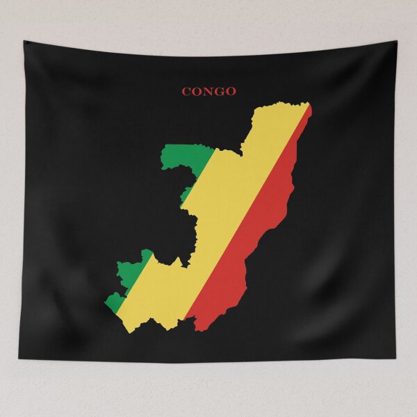 Item preview, Republic of the Congo Map Flag Silhouette Africa Travel Pride Gift designed and sold by NTGUILTY.