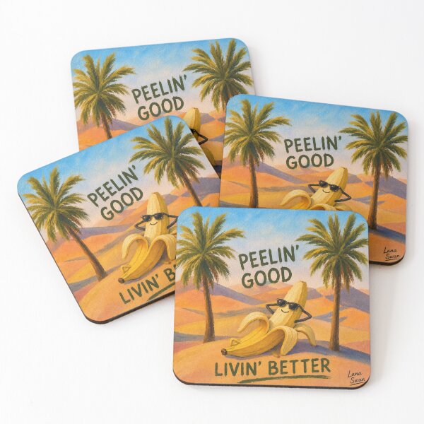 Item preview, BANANA OASIS | Funny Tropical Design | Desert Pop Art Illustration designed and sold by BlueberrySwan.