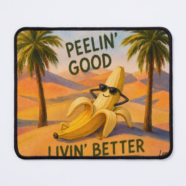 Item preview, BANANA OASIS | Funny Tropical Design | Desert Pop Art Illustration designed and sold by BlueberrySwan.