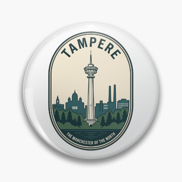 Item preview, Tampere Finland Retro Manchester Of The North Skyline designed and sold by k3rstman1.
