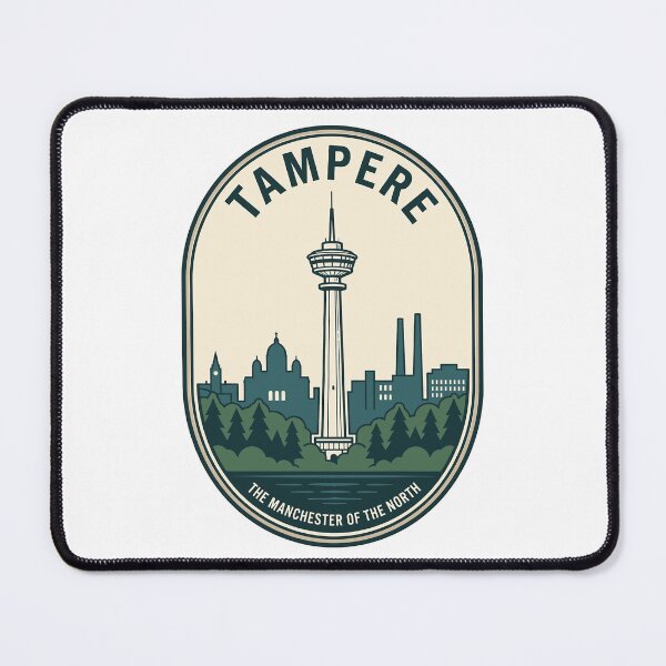 Item preview, Tampere Finland Retro Manchester Of The North Skyline designed and sold by k3rstman1.