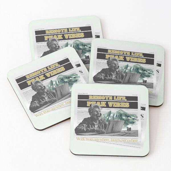 Item preview, Remote Life Peak Vibes Retro Newspaper Aesthetic designed and sold by SilverSeaBKK.