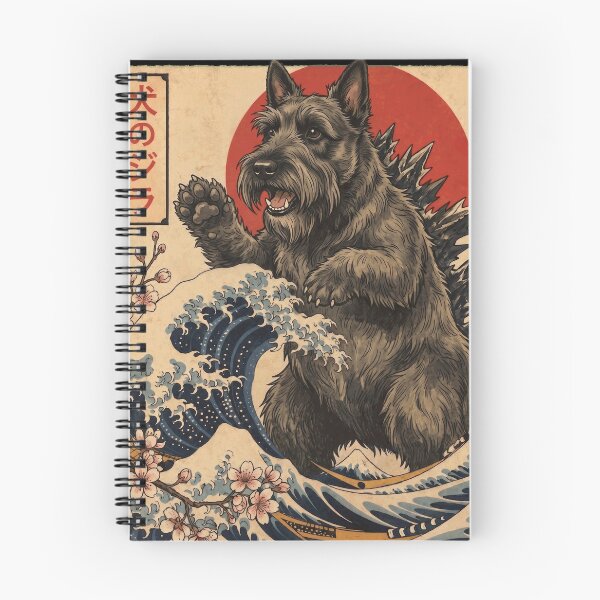 Item preview, Scottish Terrier Dogzilla Japanese Wave Art Dog Owner designed and sold by TerryConnells.