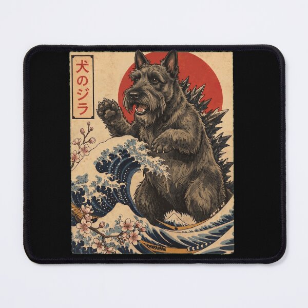 Item preview, Scottish Terrier Dogzilla Japanese Wave Art Dog Owner designed and sold by TerryConnells.