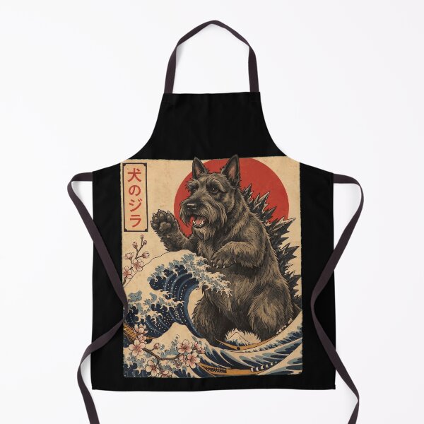 Item preview, Scottish Terrier Dogzilla Japanese Wave Art Dog Owner designed and sold by TerryConnells.