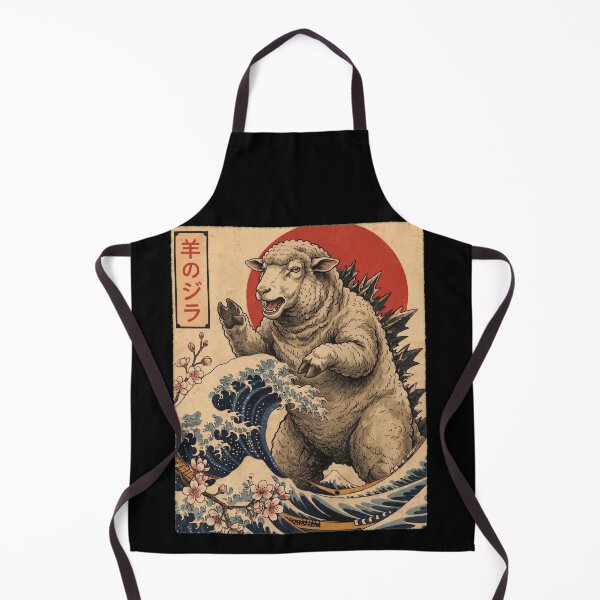 Item preview, Sheepzilla Japanese Wave Art Animal Sheep Lover designed and sold by TerryConnells.