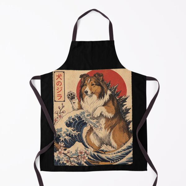 Item preview, Shetland Sheepdog Dogzilla Japanese Wave Art Dog Owner designed and sold by TerryConnells.