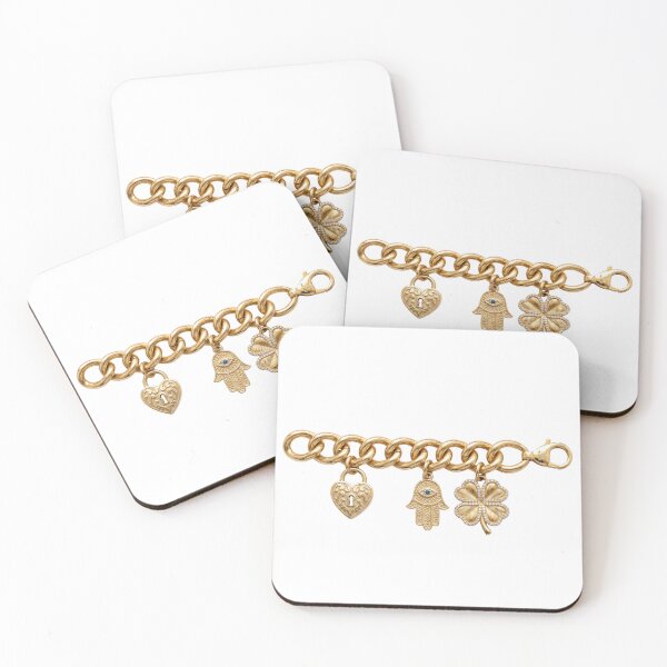 Item preview, Chunky Gold Charm Bracelet Padlock Aesthetic designed and sold by ryanguas.