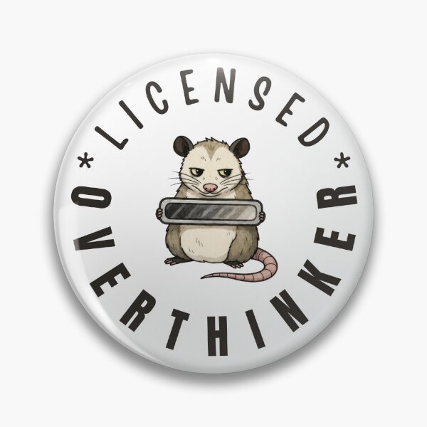 Item preview, Licensed Overthinker Opossum Shirt – Cute Anxiety Humor Design, Typography designed and sold by ChernotytskaArt.