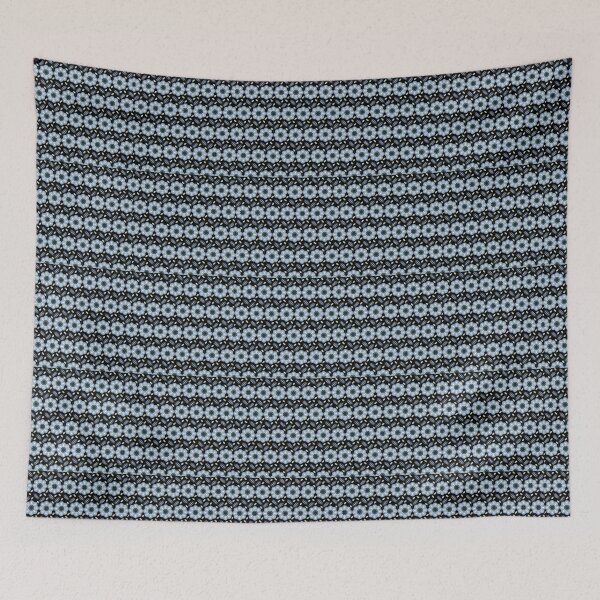 Item preview, Blue Folk Floral Scandinavian Dark Botanical Seamless Pattern Nordic Art designed and sold by DERA RAY.