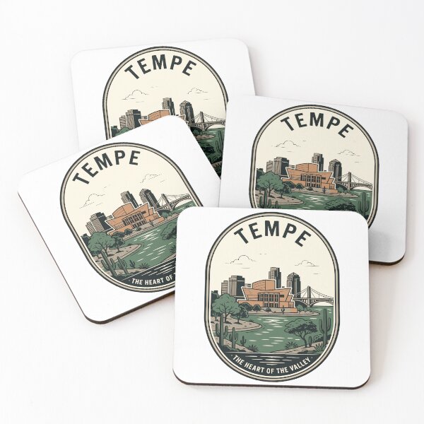 Item preview, Vintage Tempe Arizona Skyline Desert Landscape Badge designed and sold by k3rstman1.