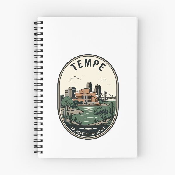 Item preview, Vintage Tempe Arizona Skyline Desert Landscape Badge designed and sold by k3rstman1.