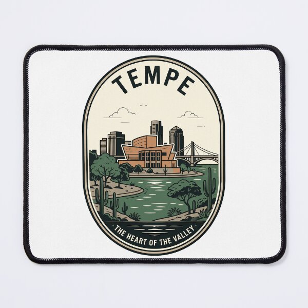 Item preview, Vintage Tempe Arizona Skyline Desert Landscape Badge designed and sold by k3rstman1.