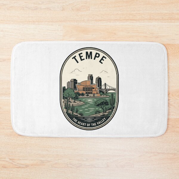 Item preview, Vintage Tempe Arizona Skyline Desert Landscape Badge designed and sold by k3rstman1.