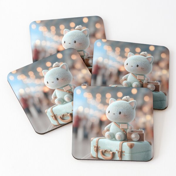 Item preview, Cute Traveling Mint Cat with Vintage Camera designed and sold by colorful-white.