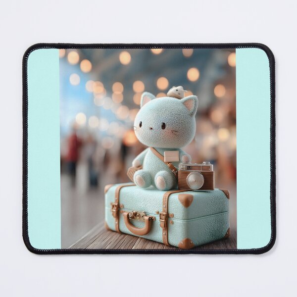 Item preview, Cute Traveling Mint Cat with Vintage Camera designed and sold by colorful-white.