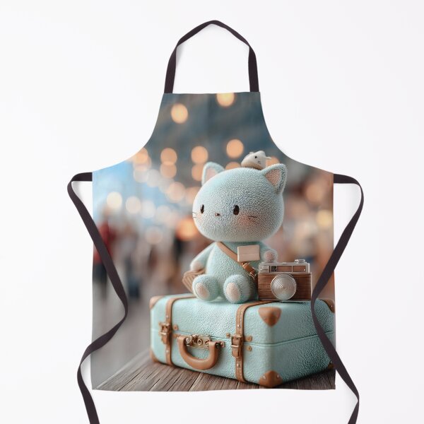 Item preview, Cute Traveling Mint Cat with Vintage Camera designed and sold by colorful-white.