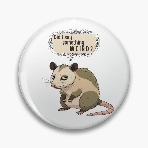 Item preview, Overthinking . Did I Say Something Weird Opossum Shirt – Social Anxiety Humor designed and sold by ChernotytskaArt.