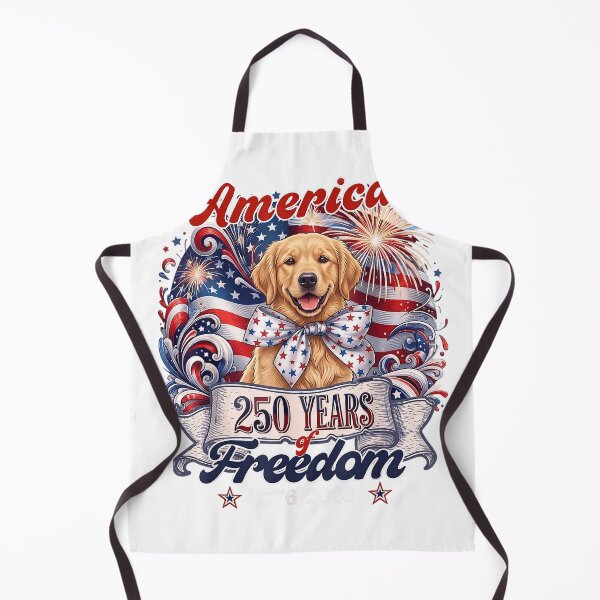 Item preview, Golden-Retriever-Dog-250th-America-Patriotic-USA-4th-of-July-T-Shirt designed and sold by SubStudio97.