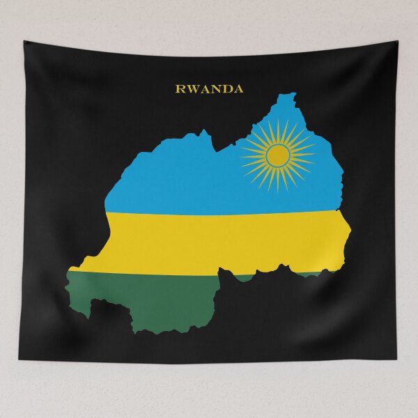 Item preview, Rwanda Map Flag Silhouette East Africa Travel Pride Gift designed and sold by NTGUILTY.