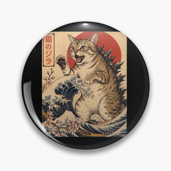 Item preview, Singapura Catzilla Japanese Wave Art Cat Owner designed and sold by TerryConnells.