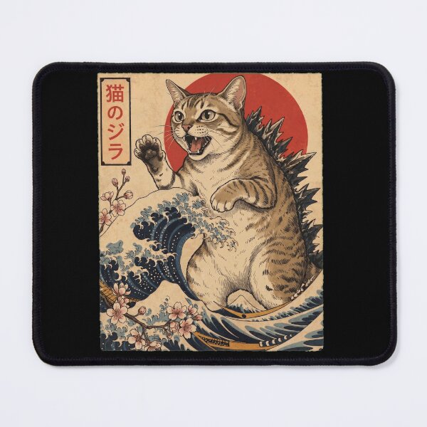 Item preview, Singapura Catzilla Japanese Wave Art Cat Owner designed and sold by TerryConnells.