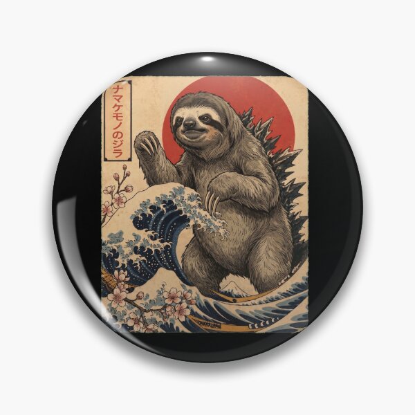 Artikelvorschau, Slothzilla Japanische Wellenkunst Tierliebhaber entworfen und verkauft von TerryConnells.
