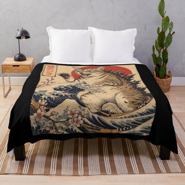Item preview, Singapura Catzilla Japanese Wave Art Cat Owner designed and sold by TerryConnells.