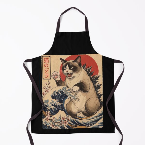 Item preview, Snowshoe Catzilla Japanese Wave Art Cat Owner designed and sold by TerryConnells.