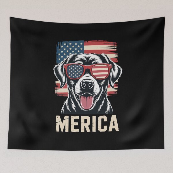Item preview, 4th of July Dog Labrador Merica US Flag designed and sold by TyraYoung.