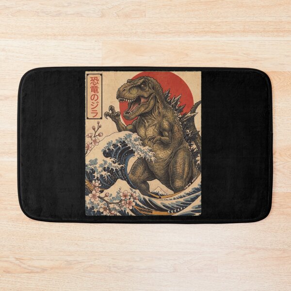 Item preview, T Rex Dinosaurzilla Japanese Wave Art Animal T Rex Dinosaur Lover designed and sold by TerryConnells.