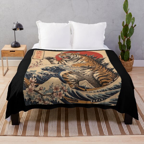 Artikelvorschau, Tigerzilla Japanische Wellenkunst Tierliebhaber entworfen und verkauft von TerryConnells.