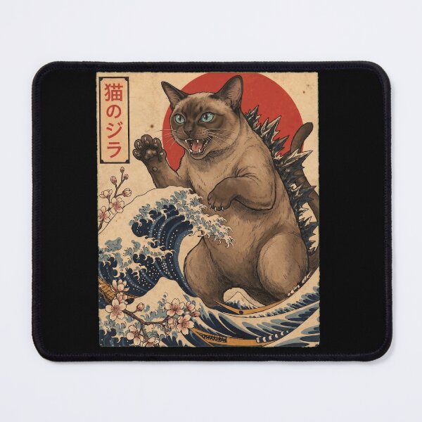 Item preview, Tonkinese Catzilla Japanese Wave Art Cat Owner designed and sold by TerryConnells.