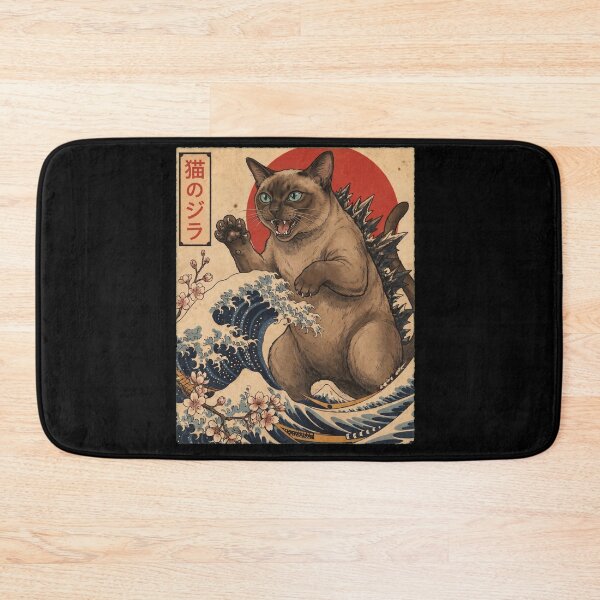 Item preview, Tonkinese Catzilla Japanese Wave Art Cat Owner designed and sold by TerryConnells.
